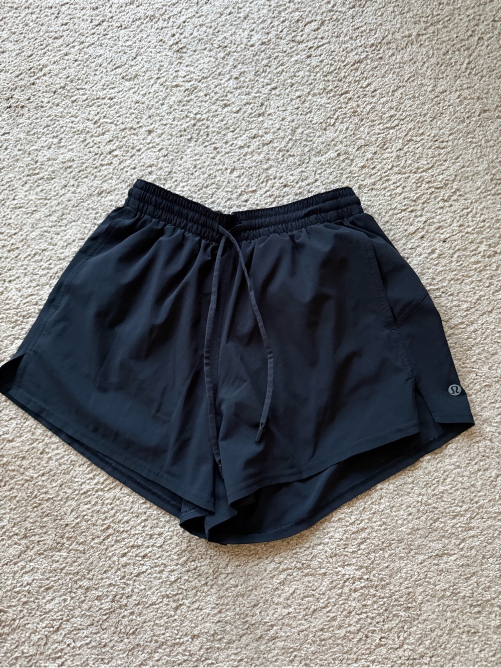 Black Lululemon running shorts